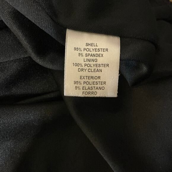 Eliza J Sequined Long Sleeve Fit and Flare Cocktail Dress Sparkly Black Size 6 - Picture 12 of 13